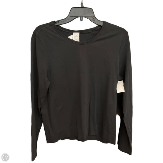 Athletic Top Long Sleeve Crewneck By Athleta In Black, Size: L