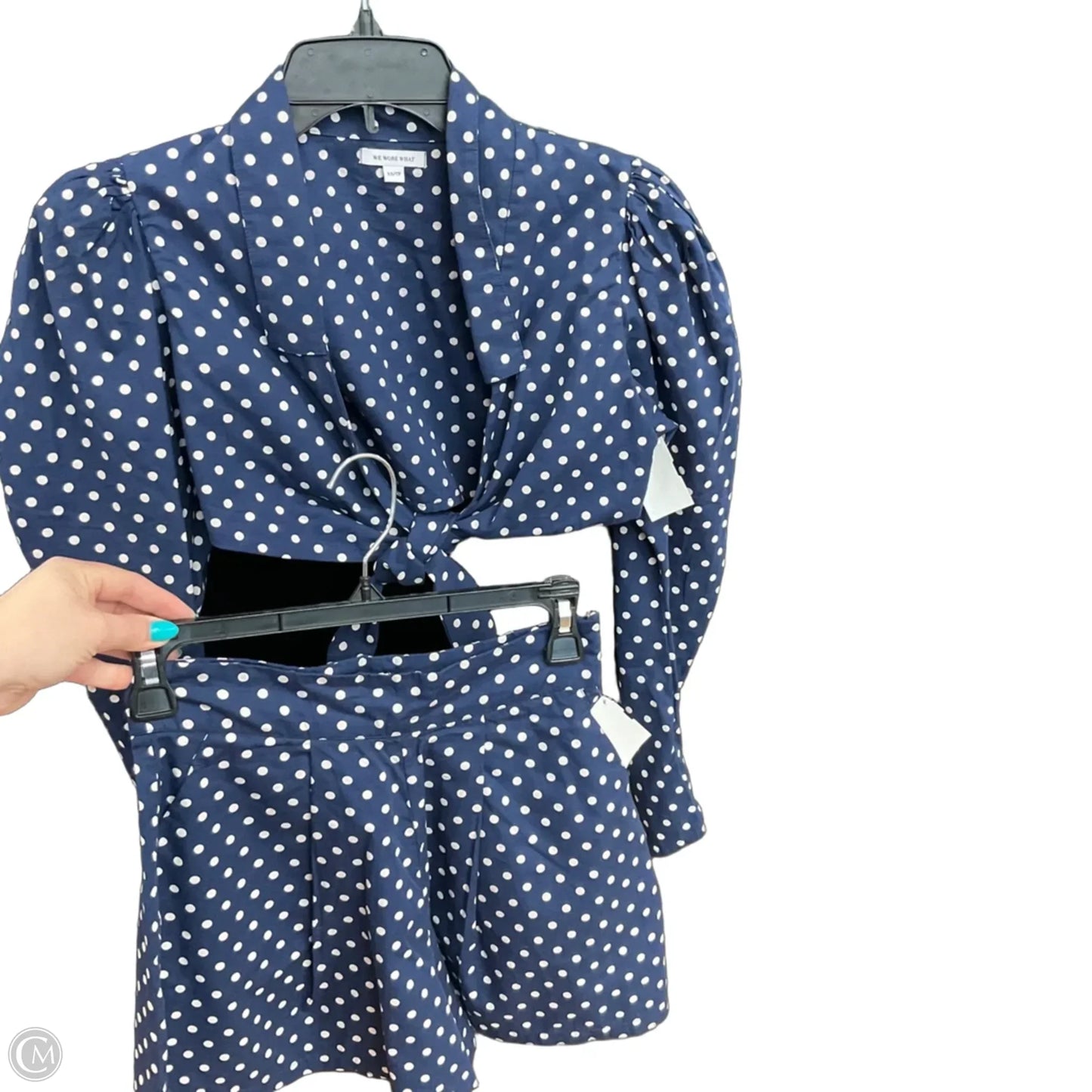 Top 2pc Long Sleeve By Cmb In Polkadot Pattern, Size: Xs