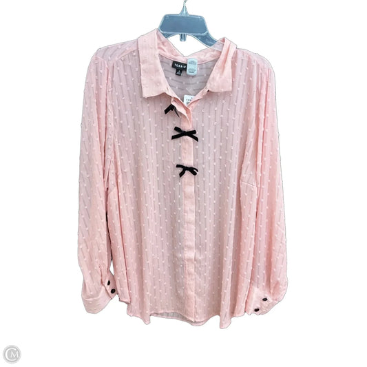 Top Long Sleeve By Torrid In Pink, Size: 3x