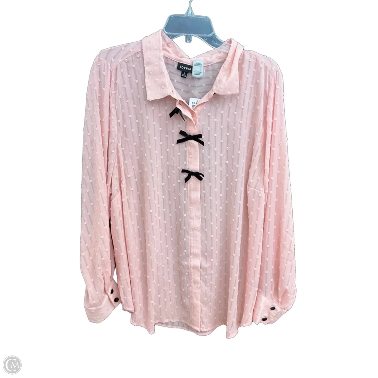 Top Long Sleeve By Torrid In Pink, Size: 3x