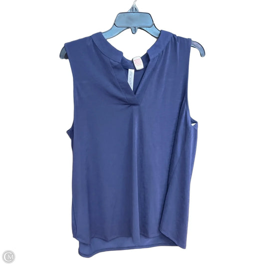 Top Sleeveless By Dear Scarlett In Blue, Size: L