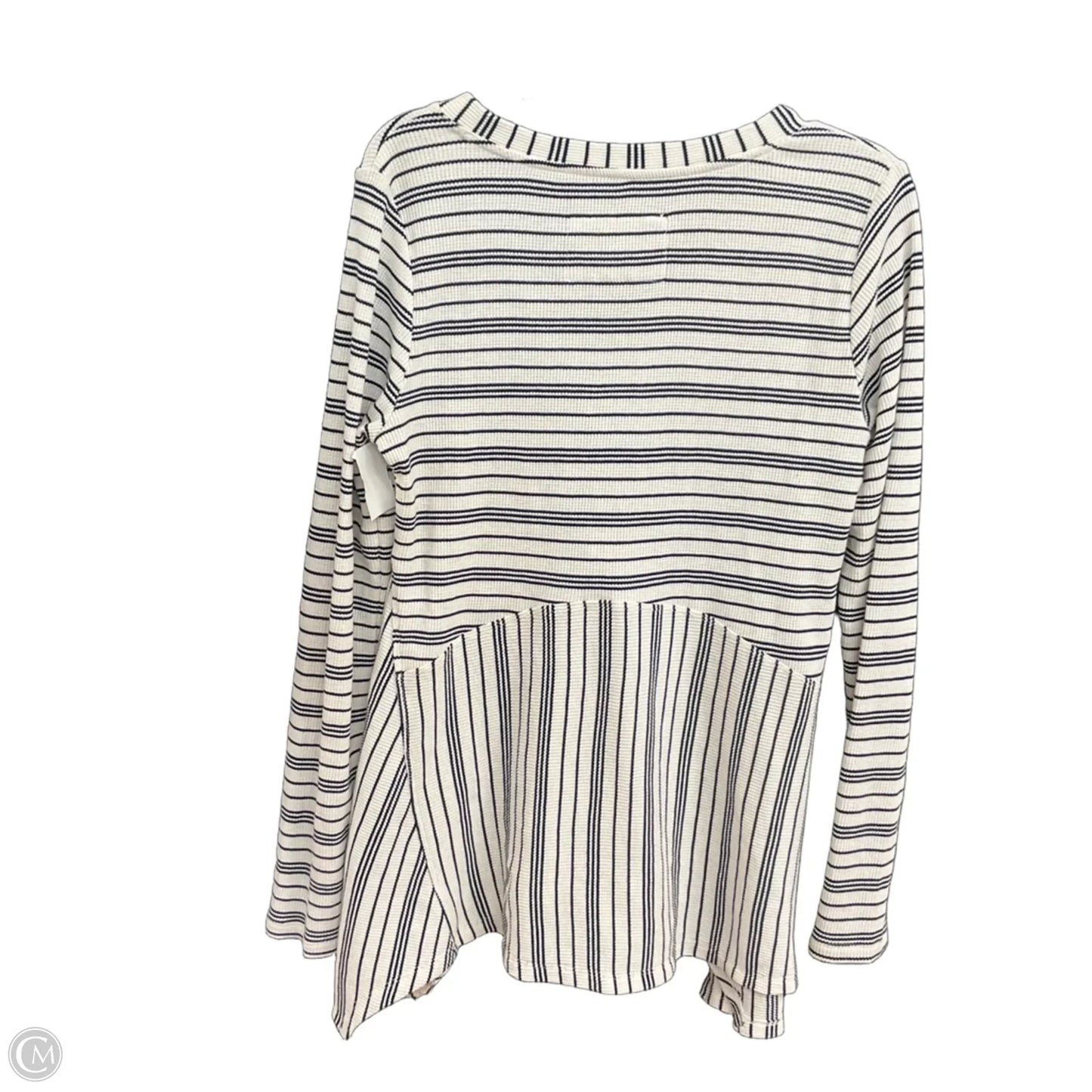 Top Long Sleeve By Maeve In Striped Pattern, Size: M