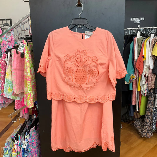 Top 2pc Short Sleeve By Crown And Ivy In Pink, Size: L