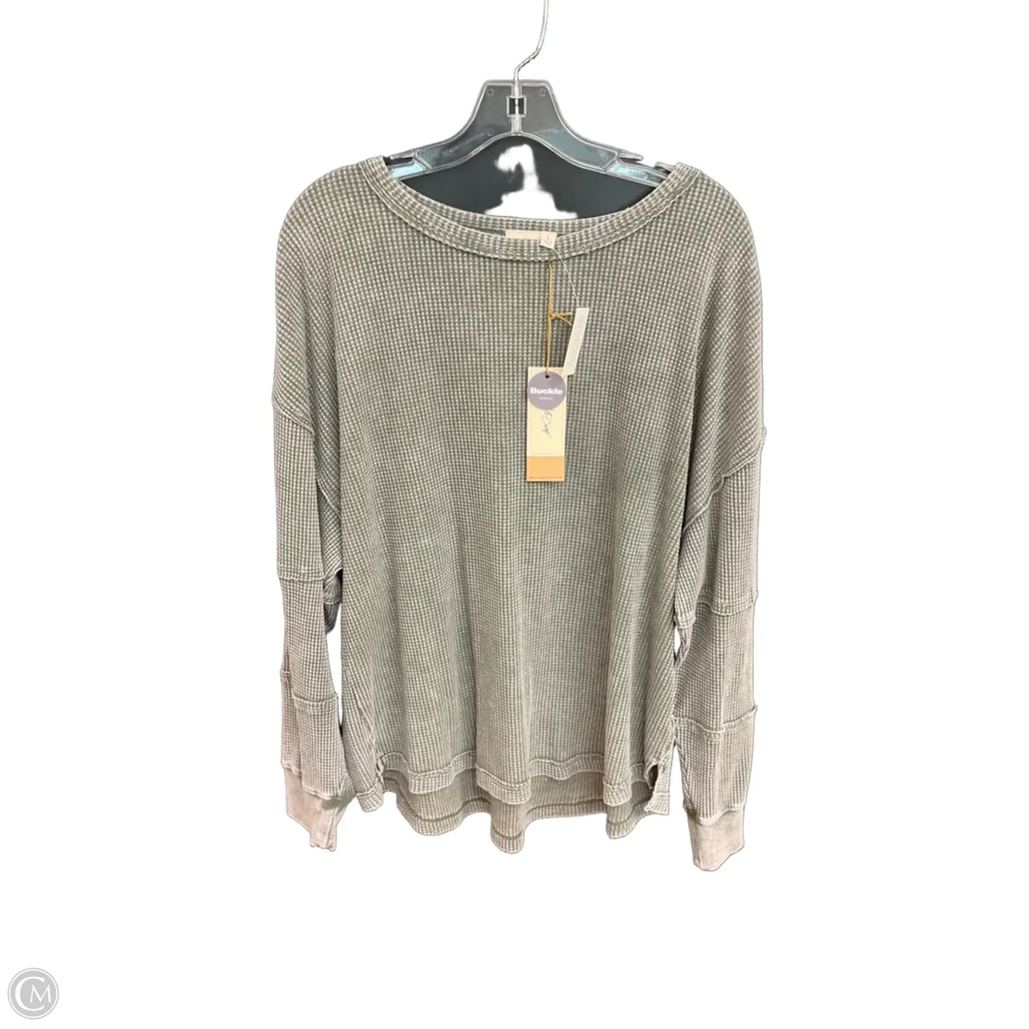 Top Long Sleeve By White Crow In Green, Size: L