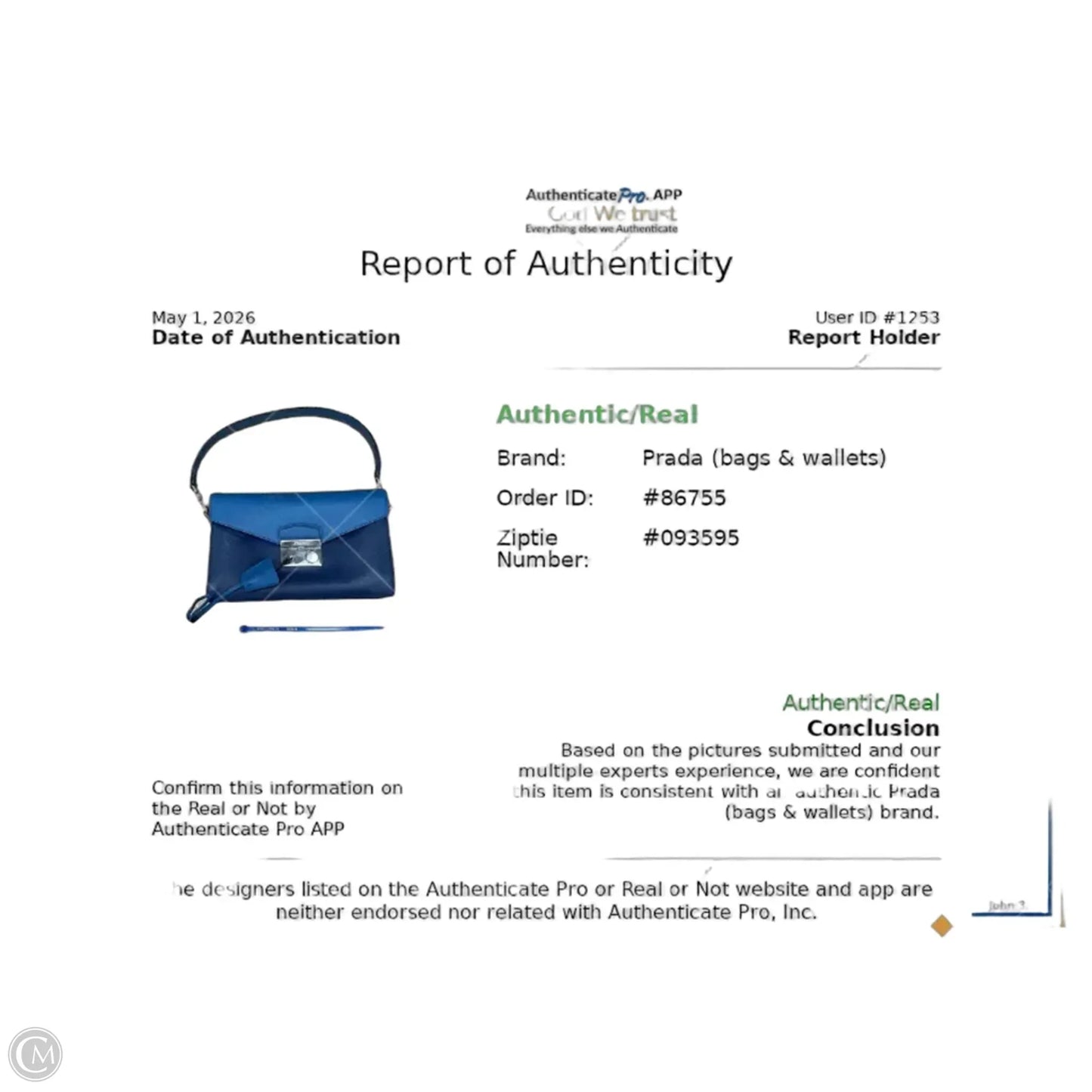 Handbag Luxury Designer By Prada, Size: Medium