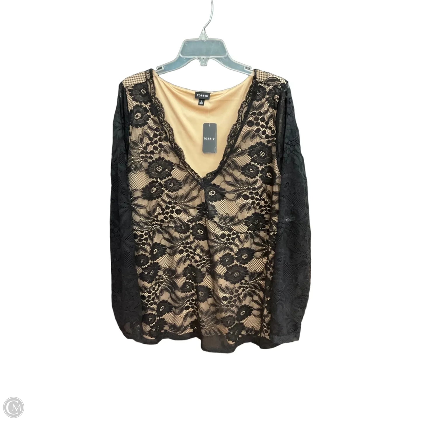 Top Long Sleeve By Torrid In Black, Size: 3x