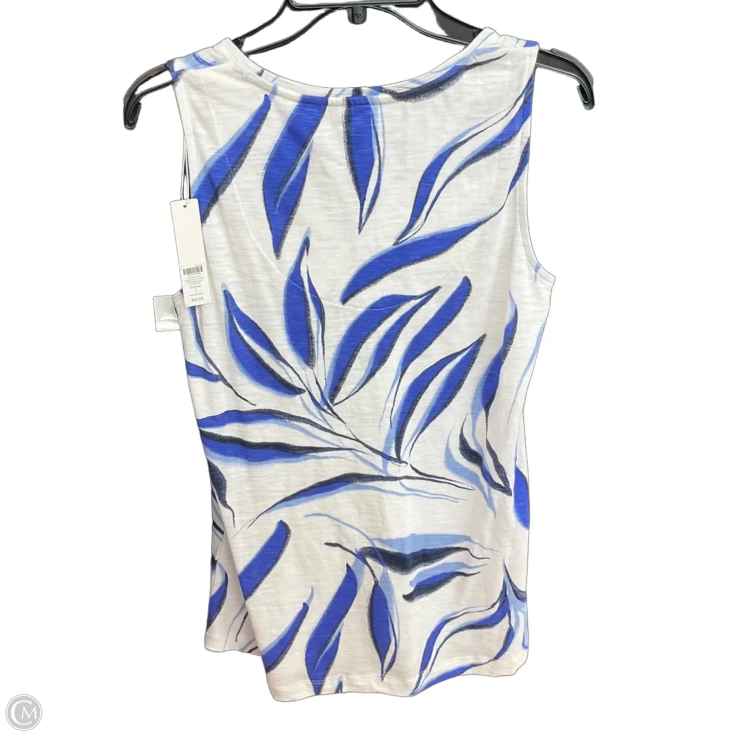 Top Sleeveless By Chicos In Blue, Size: 1x