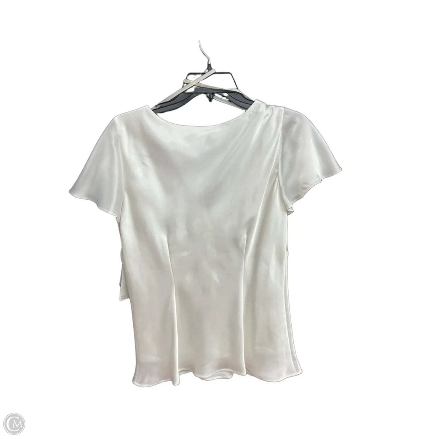 Top Short Sleeve By Msk In White, Size: M