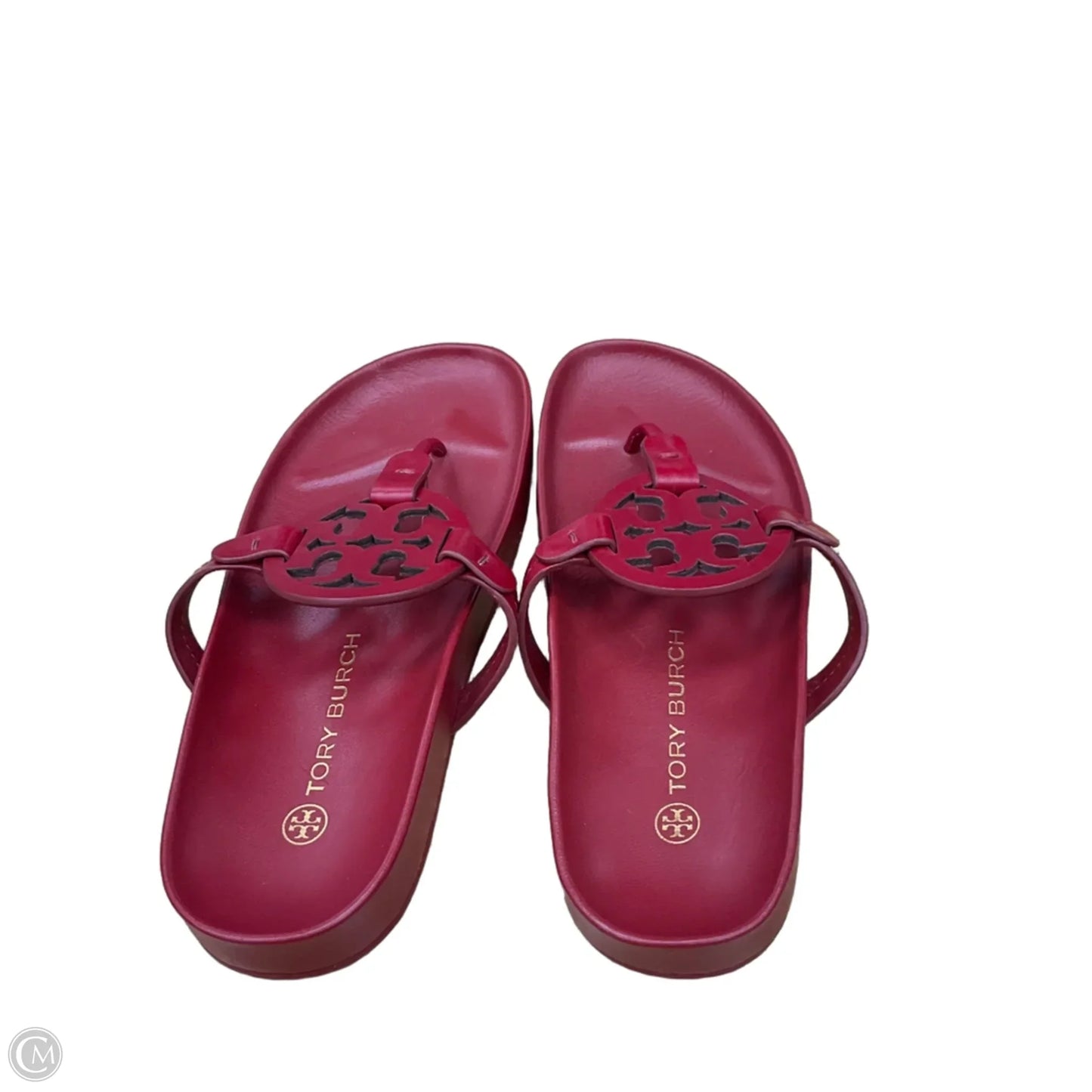 Sandals Designer By Tory Burch In Red, Size: 7
