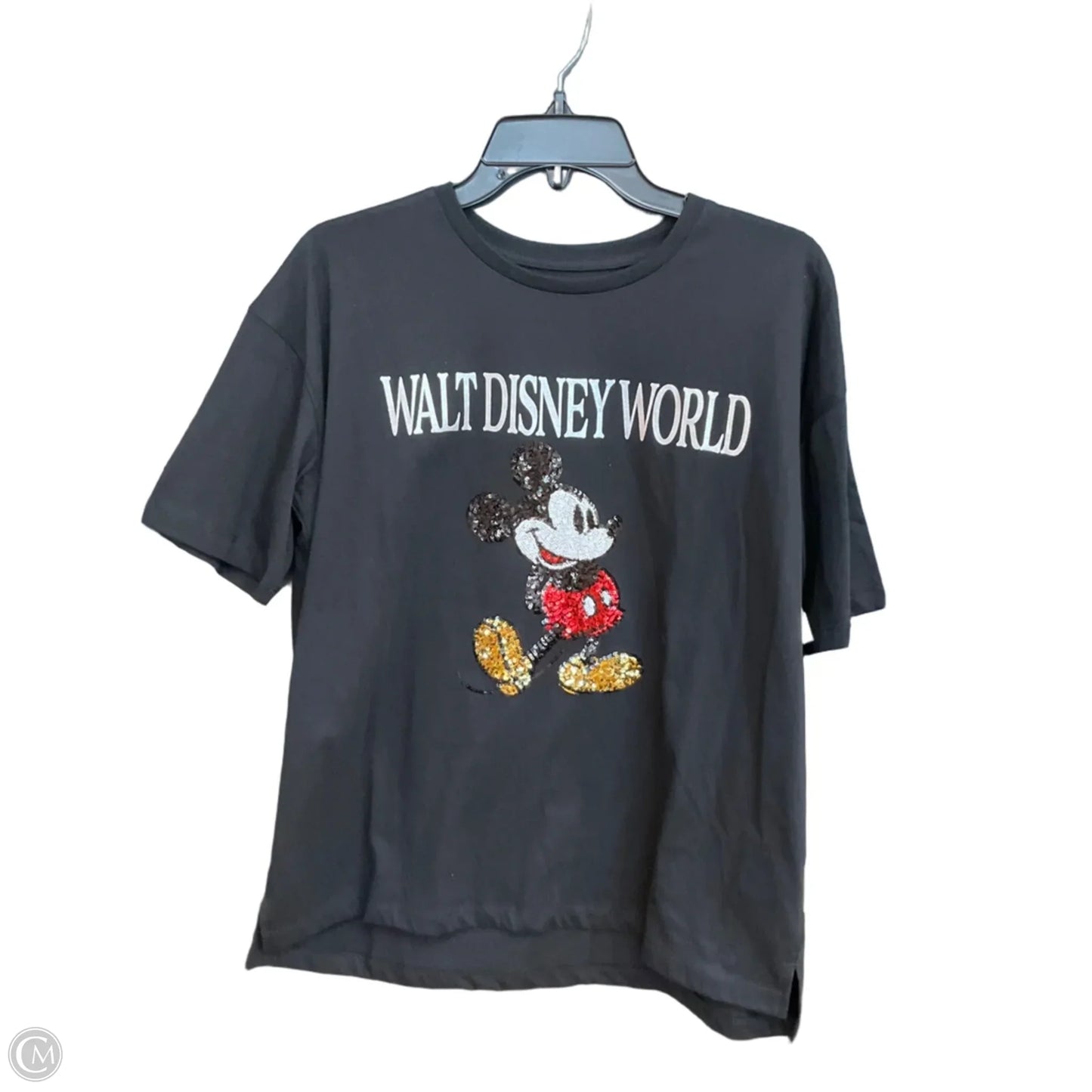 Top Short Sleeve By Disney In Black, Size: S