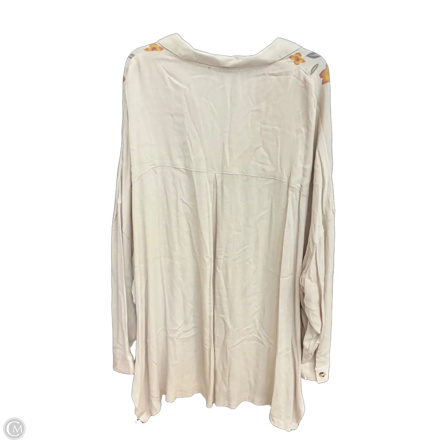 Blouse Long Sleeve By Davi & Dani In Beige, Size: 3x