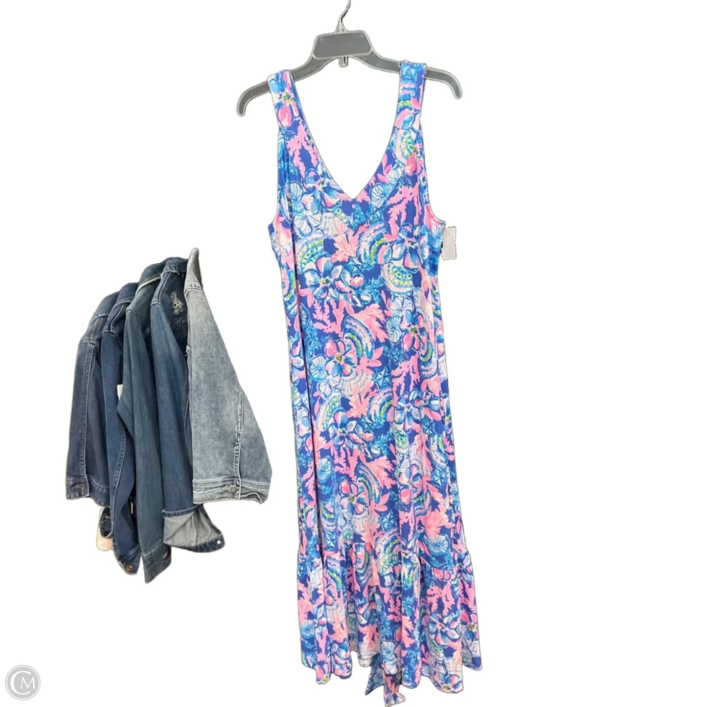 Dress Designer By Lilly Pulitzer In Blue & Pink, Size: Xl