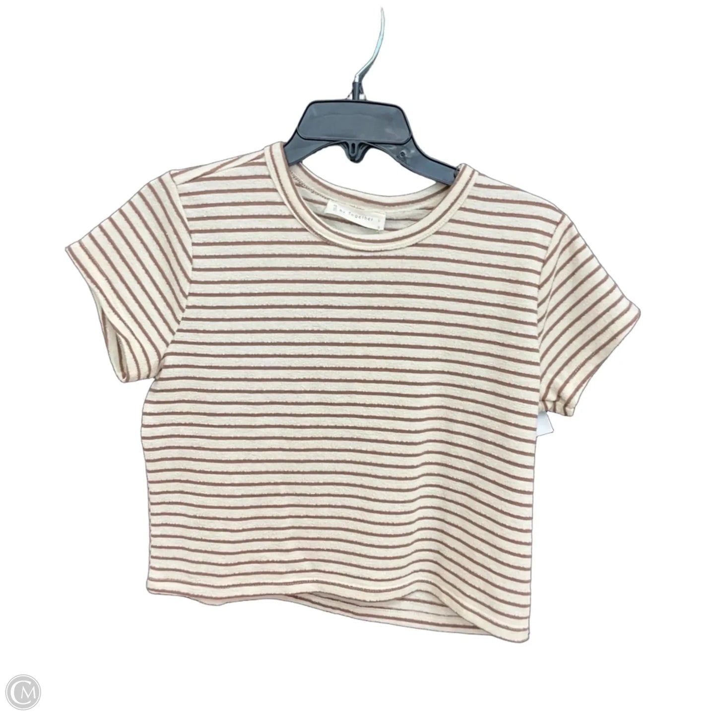 Top Short Sleeve By By Together In Striped Pattern, Size: L