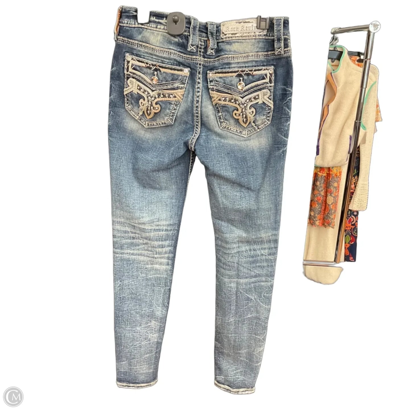 Jeans Skinny By Rock Revival In Blue, Size: 8