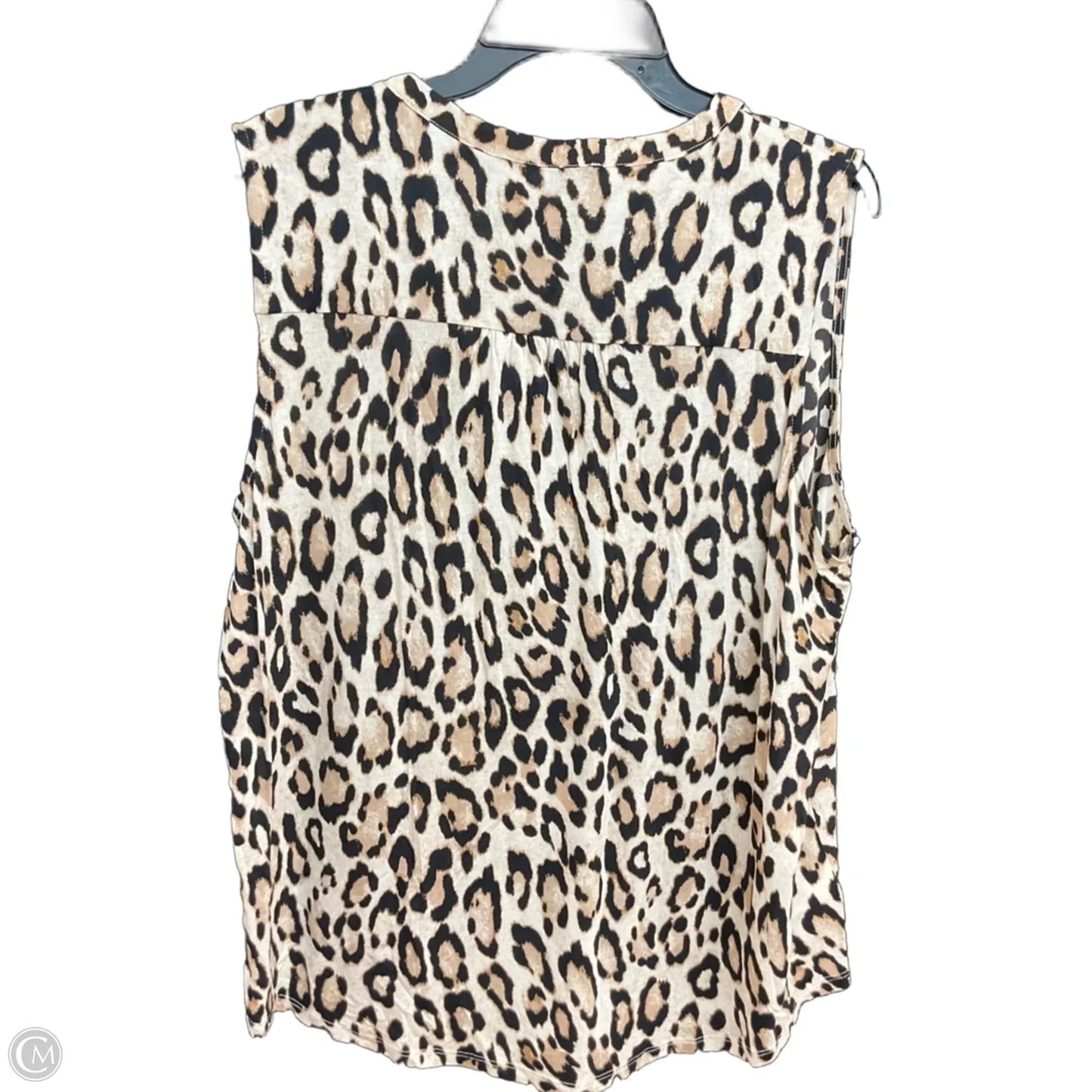 Top Sleeveless By Loft In Animal Print, Size: Xl