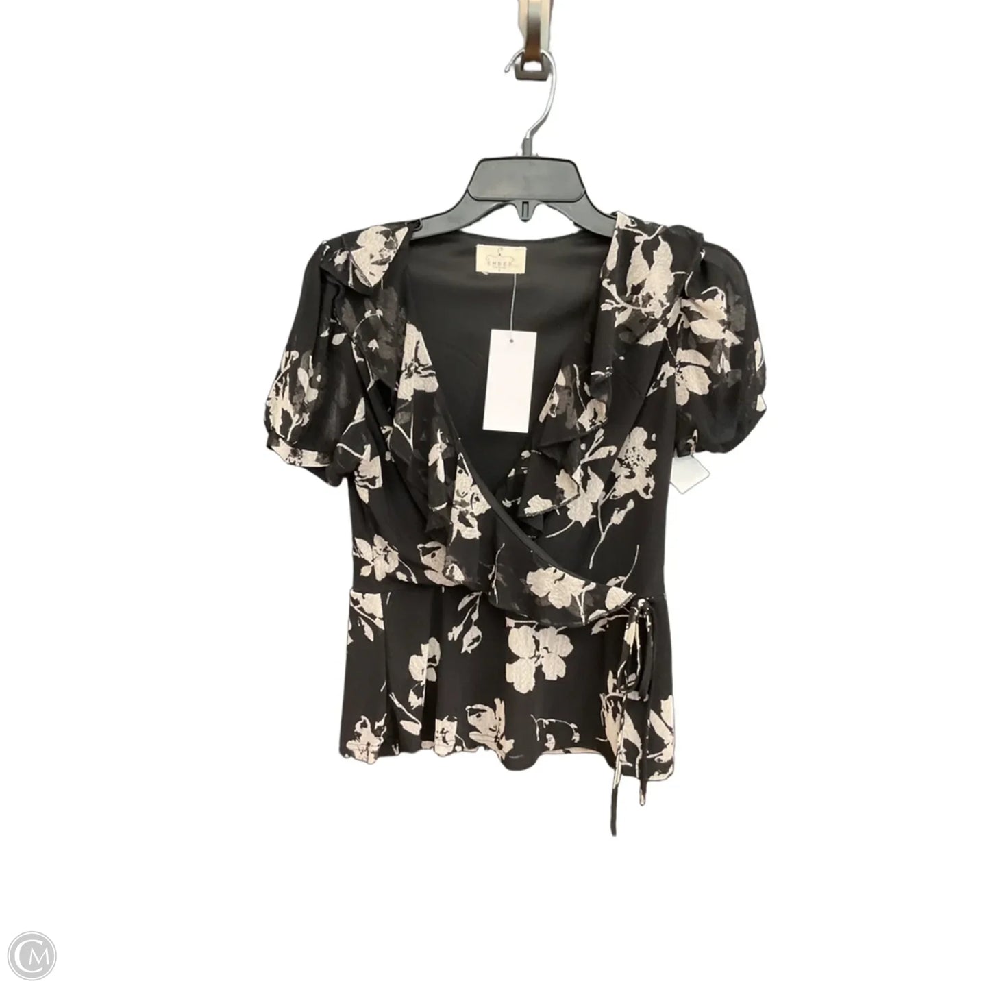 Top Short Sleeve By Ember In Black, Size: S