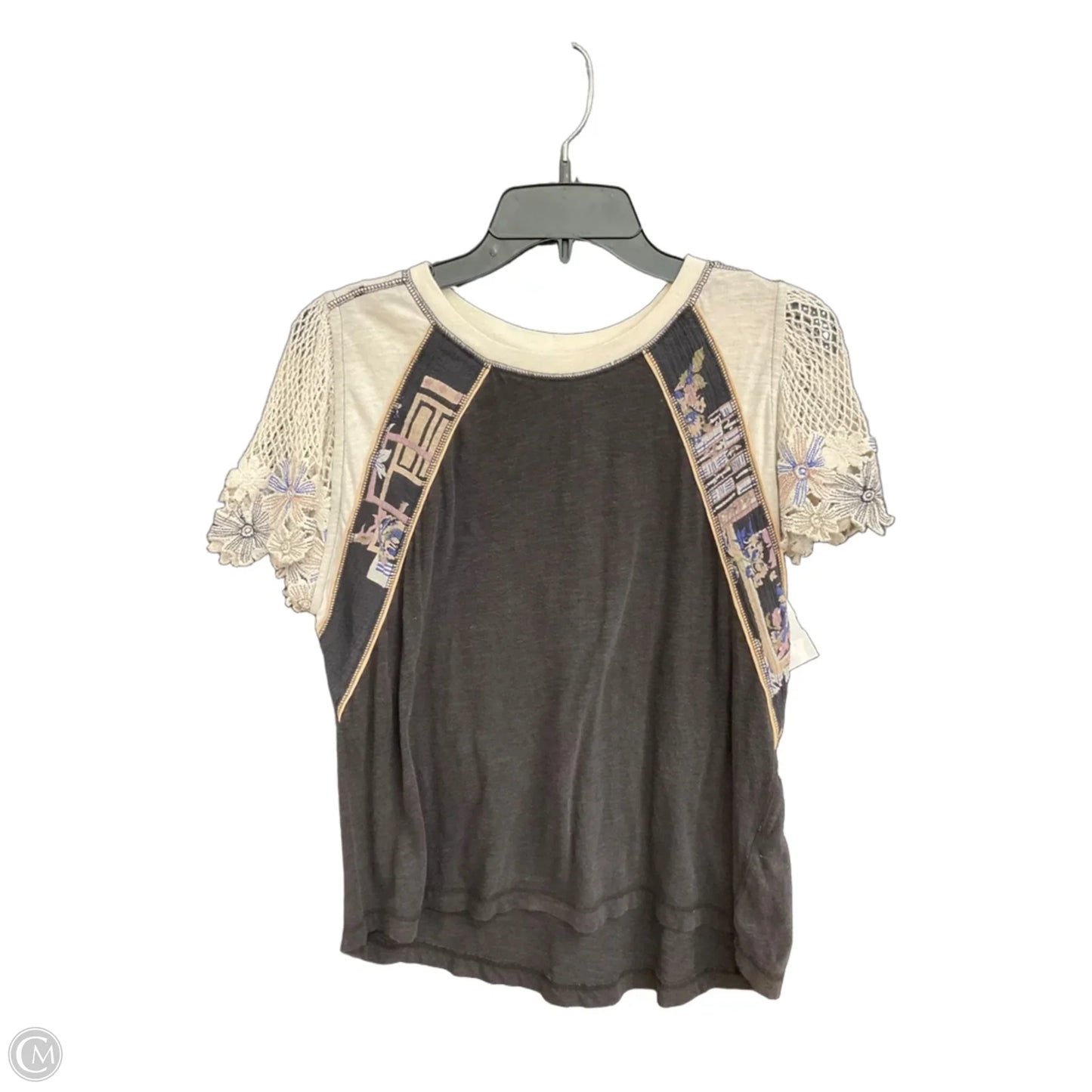 Top Short Sleeve By Free People In Black, Size: Xs