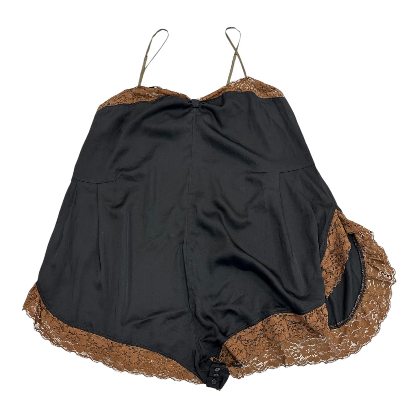 Romper By Free People In Black & Brown, Size:M
