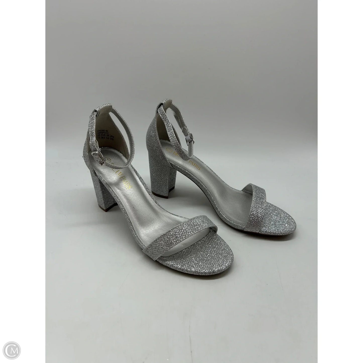 Shoes Heels Block By Dream Pairs In Silver, Size: 7.5