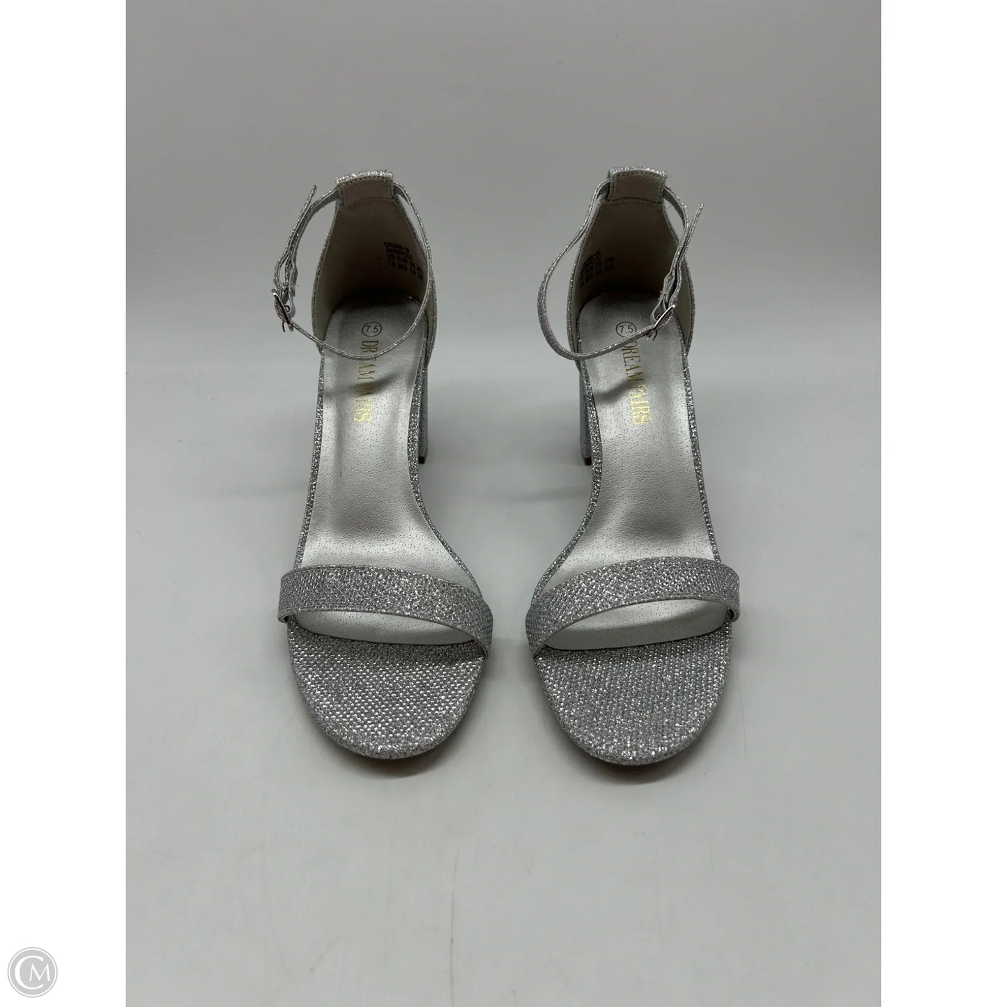 Shoes Heels Block By Dream Pairs In Silver, Size: 7.5