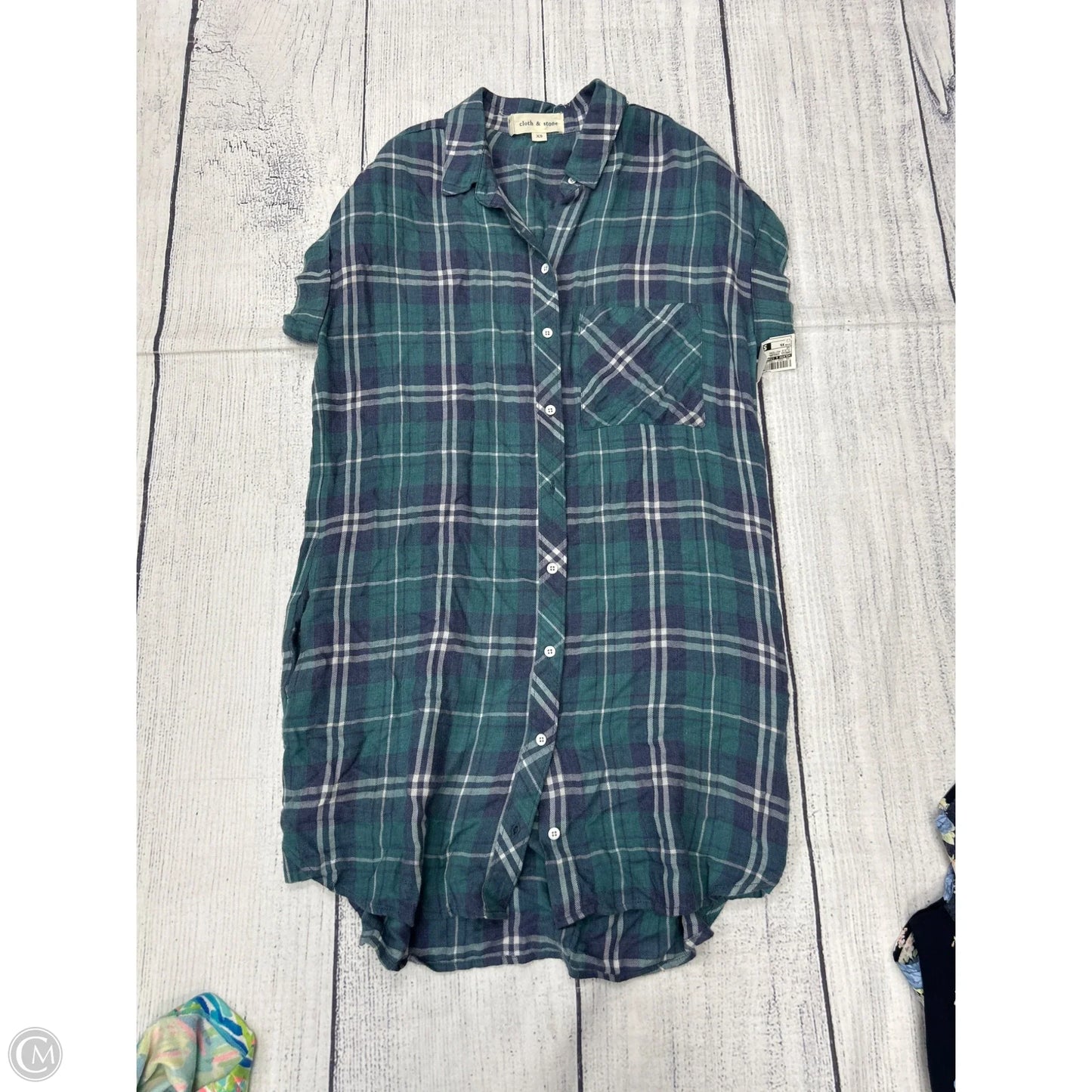 Dress Casual Short By Cloth & Stone In Plaid Pattern, Size: Xs