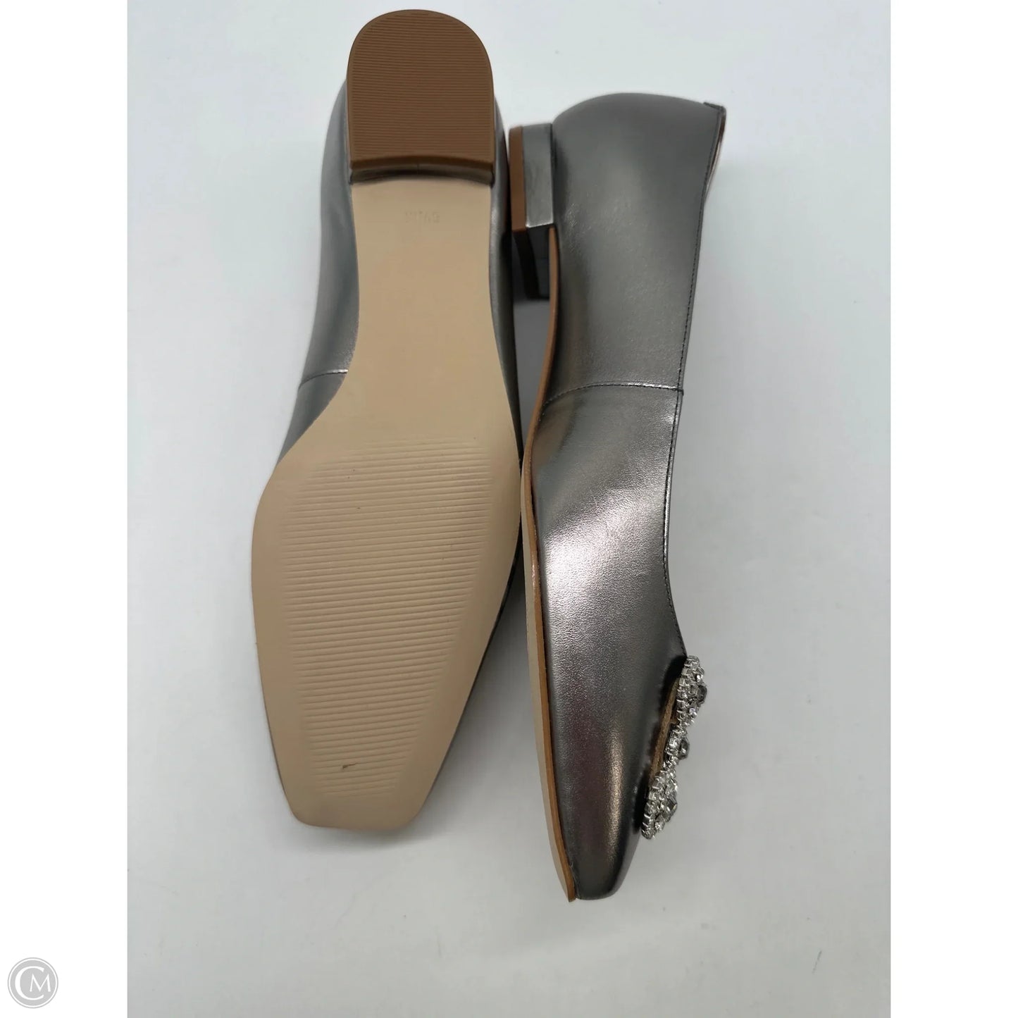 Shoes Flats By Talbots In Silver, Size: 8.5