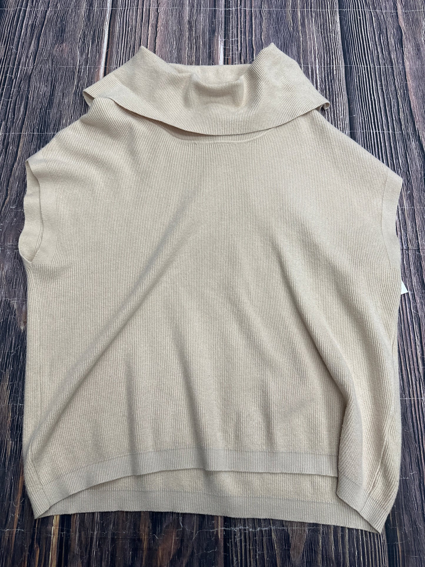 Sweater Short Sleeve By Vila Milano In Tan, Size: Xl