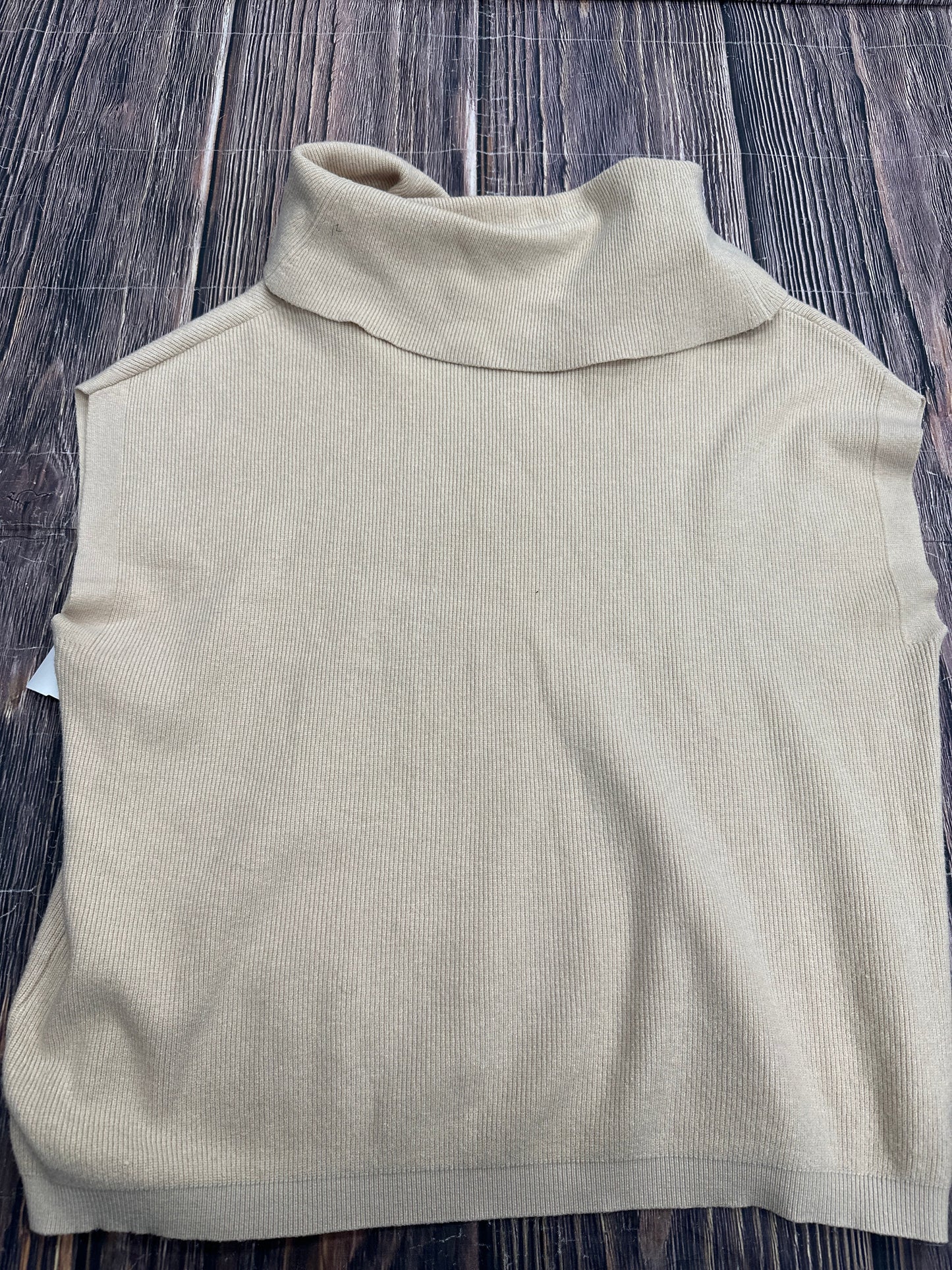 Sweater Short Sleeve By Vila Milano In Tan, Size: Xl