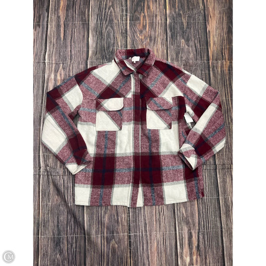 Jacket Shirt By Entro In Red, Size: S