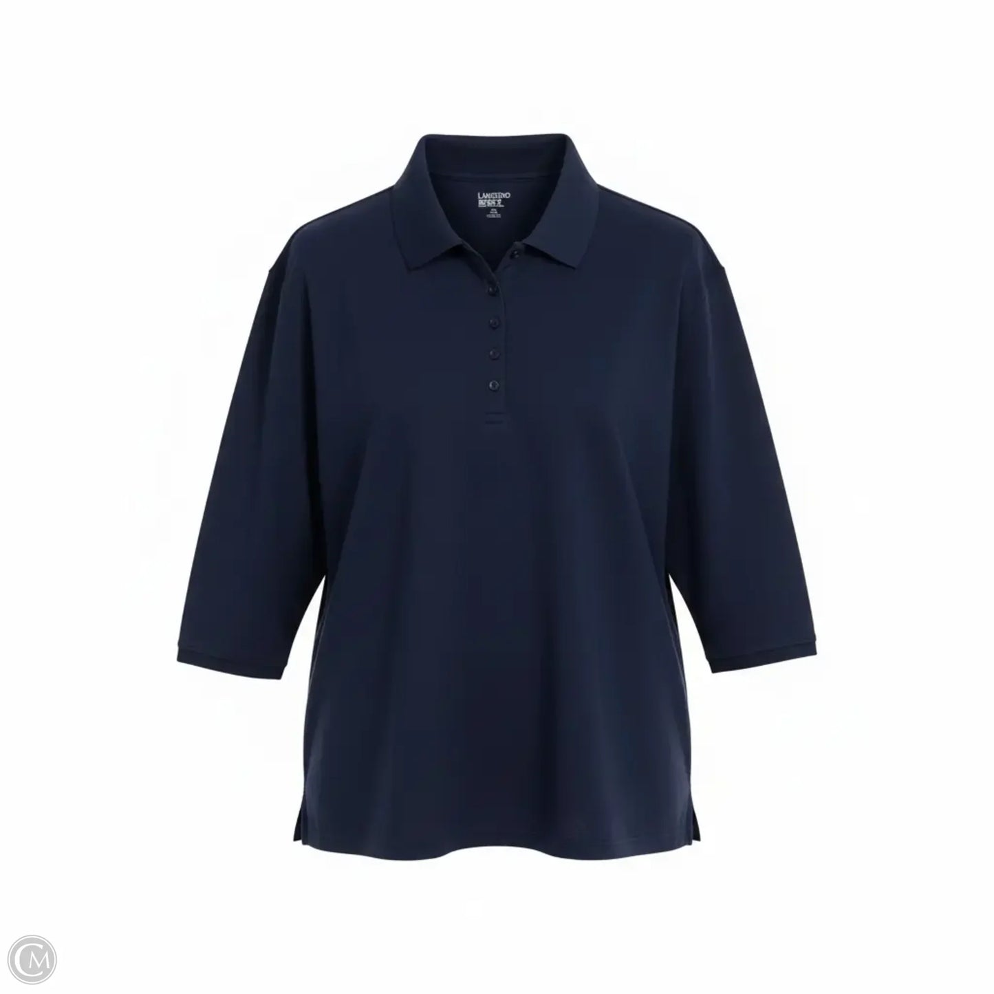 Top 3/4 Sleeve Basic By Lands End In Blue, Size: 2x