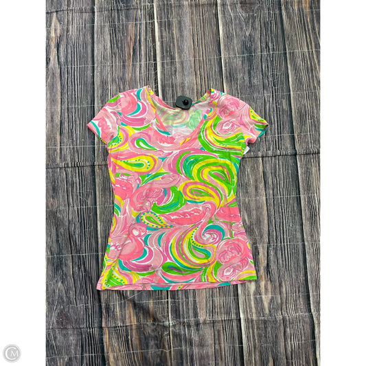 Top Short Sleeve Designer By Lilly Pulitzer In Multi-colored, Size: S
