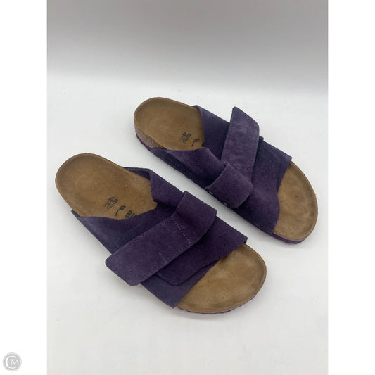 Sandals Flats By Birkenstock In Purple, Size: 9