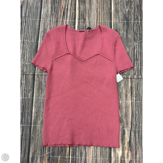 Top Short Sleeve By Elie Tahari In Pink, Size: L