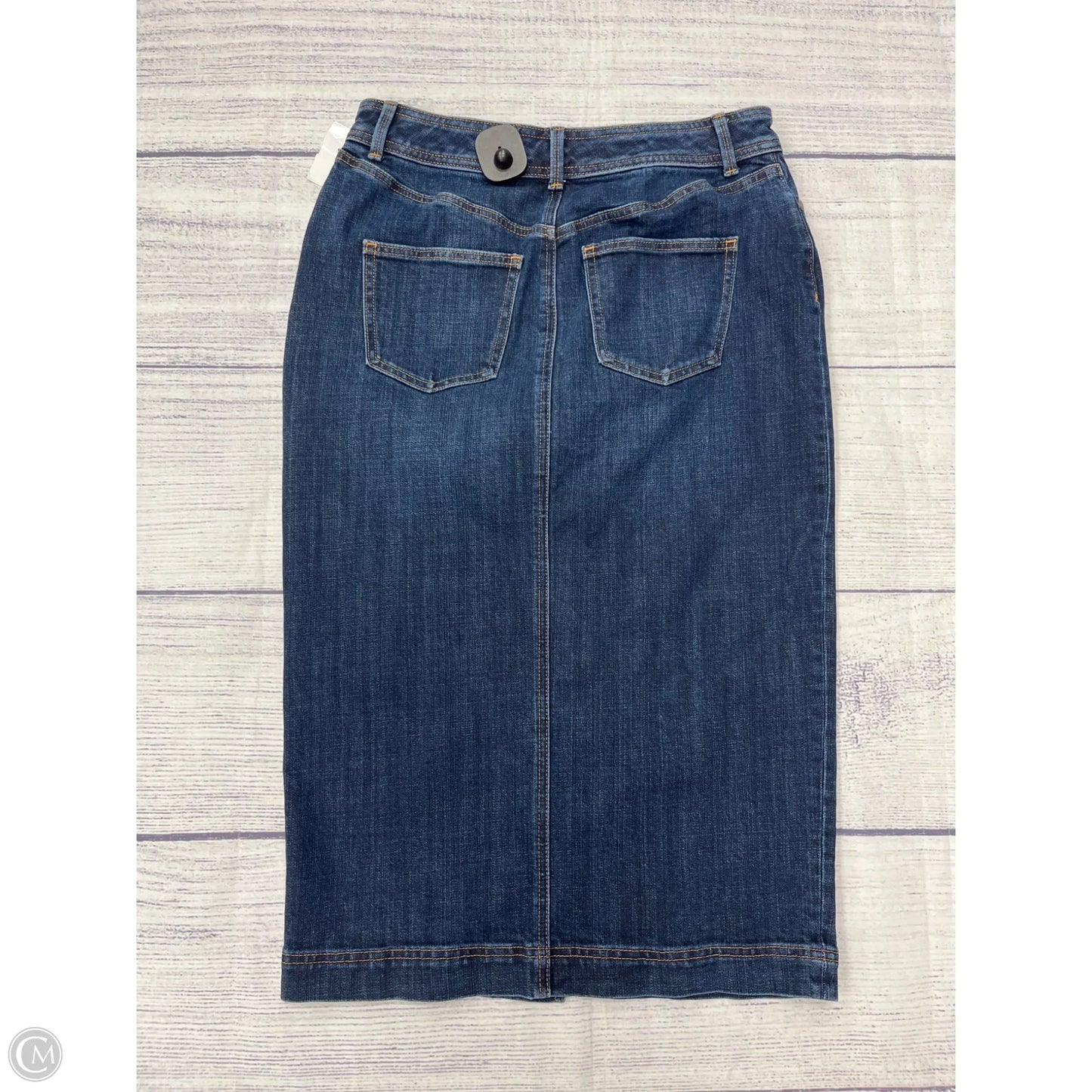 Skirt Midi By Talbots In Blue Denim, Size: 4