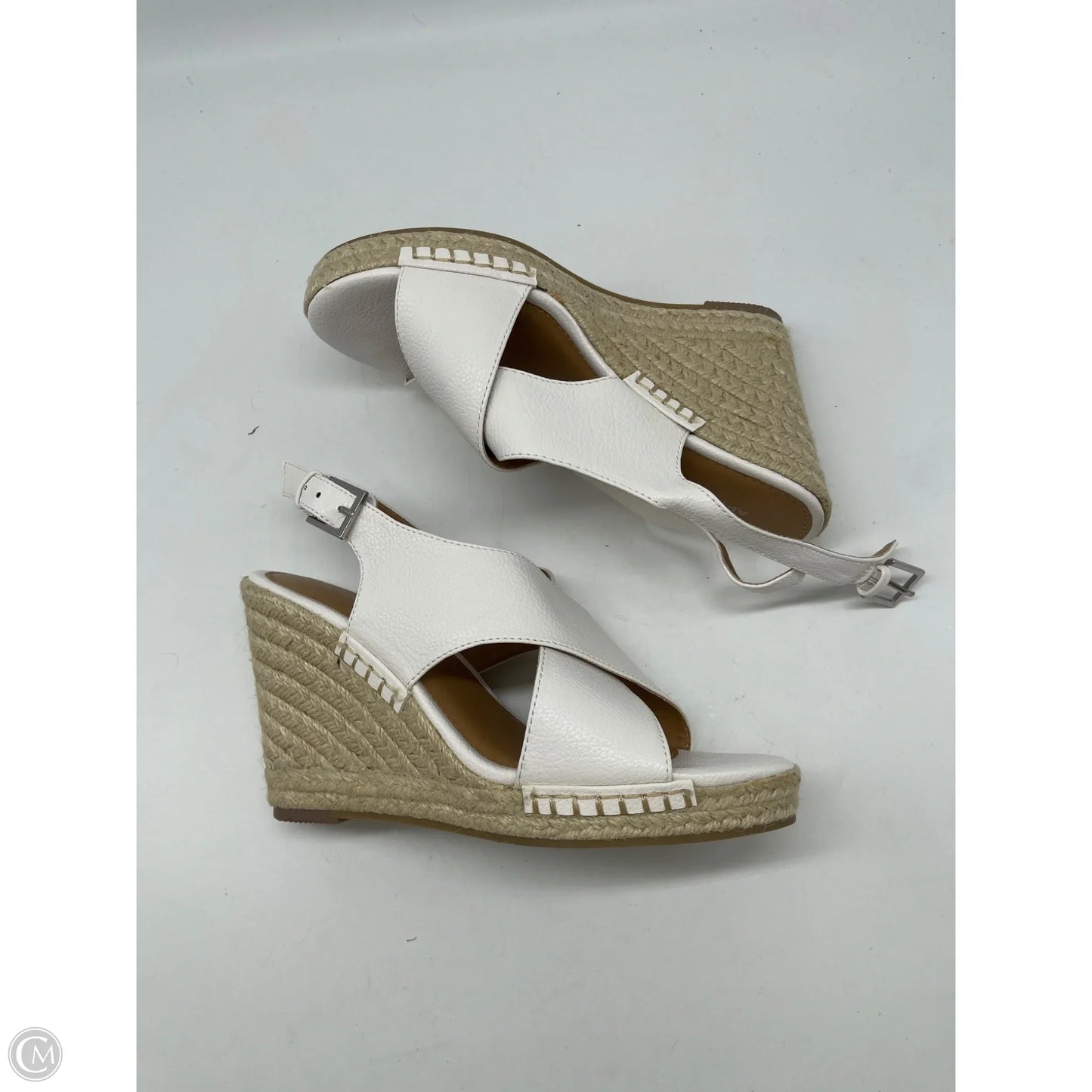 Sandals Heels Wedge By Apt 9 In White, Size: 8