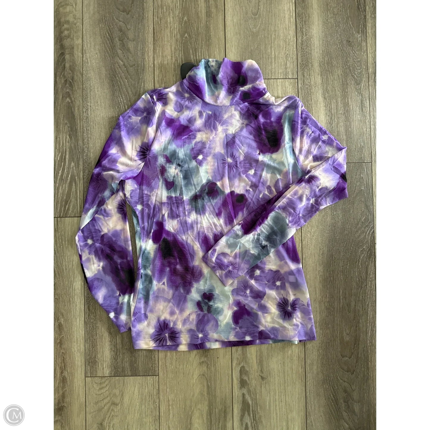 Top Long Sleeve By White House Black Market In Purple, Size: L