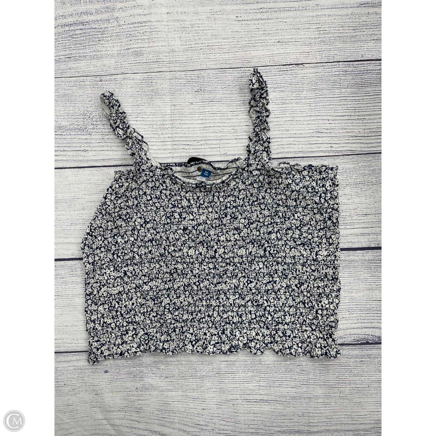 Tank Top By Old Navy In Blue & White, Size: 1x