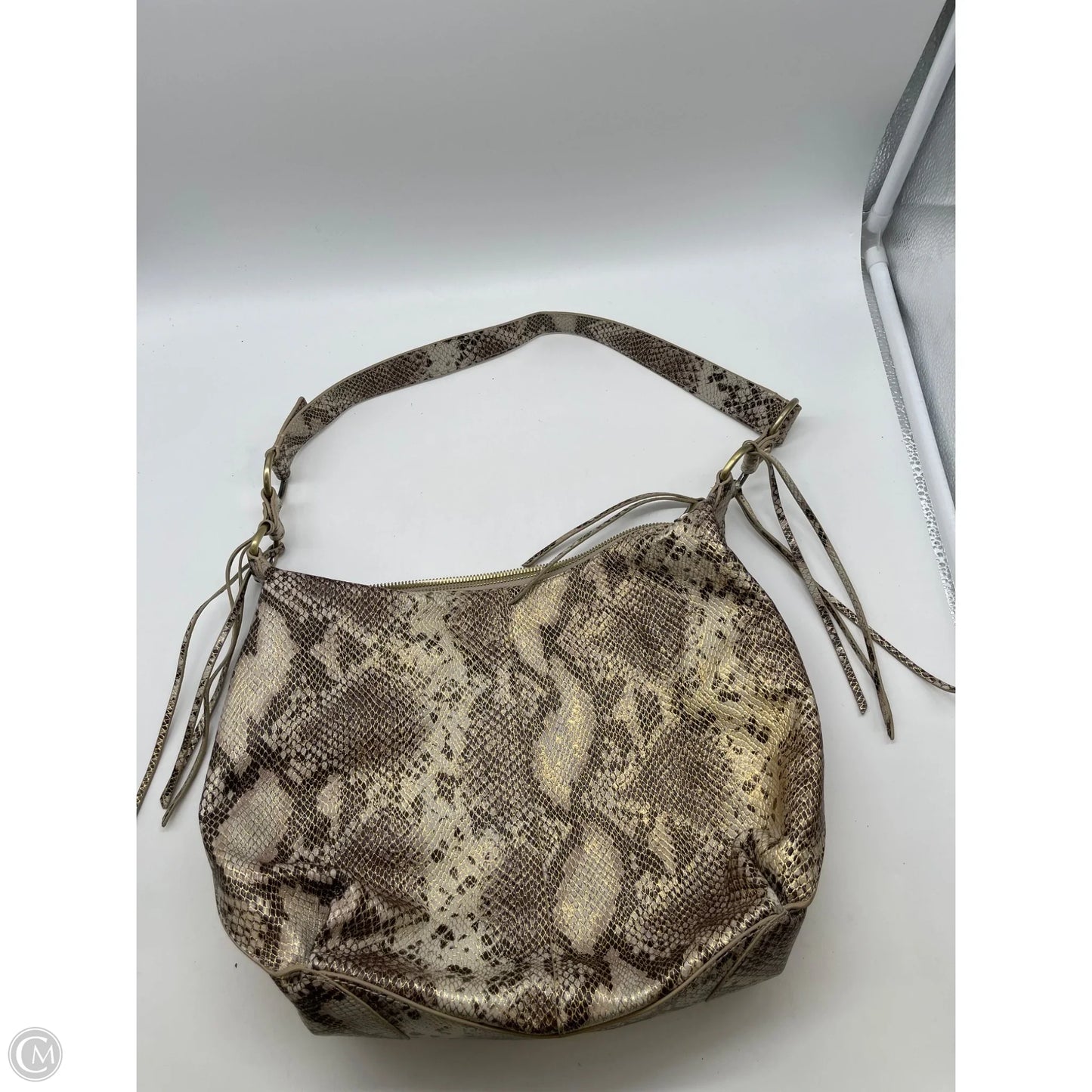 Handbag Leather By Hobo Intl, Size: Medium