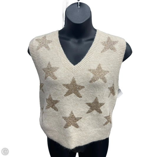 Vest Sweater By Clothes Mentor In Tan, Size: Osfm