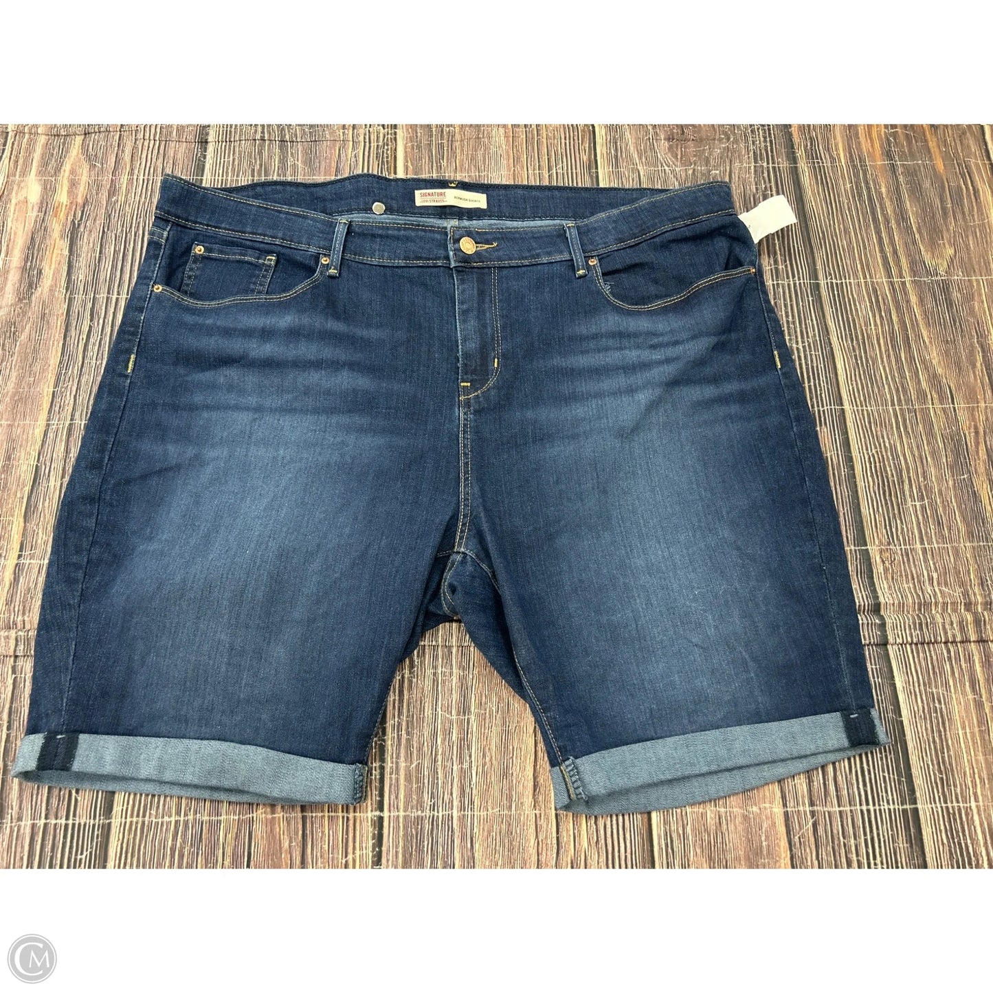 Shorts By Levis Signature In Blue Denim, Size: 22