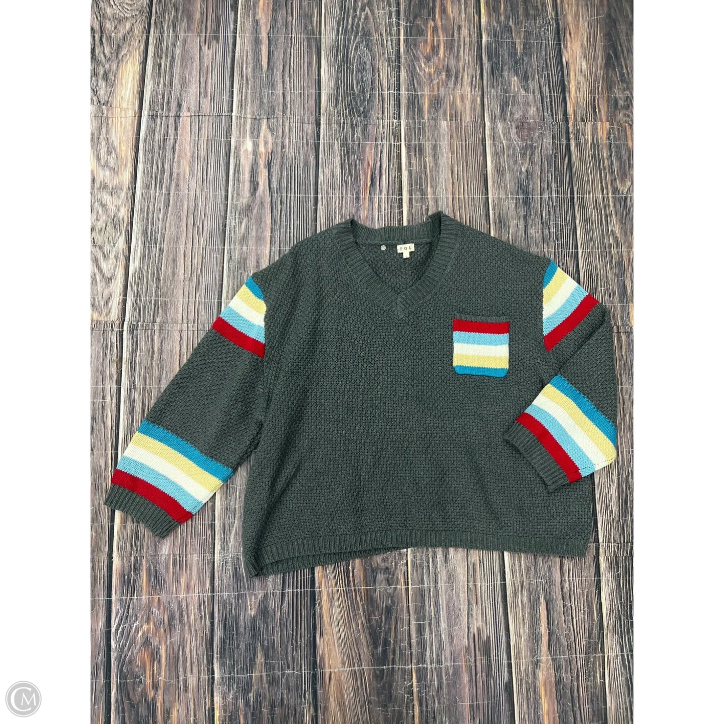 Sweater By Pol In Grey, Size: L