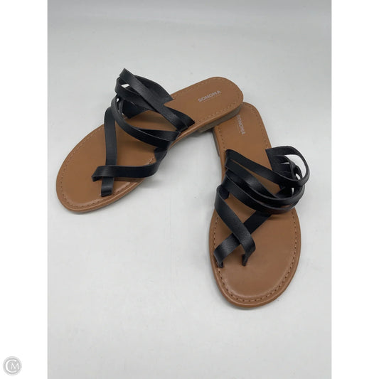 Sandals Flats By Sonoma In Black, Size: 8