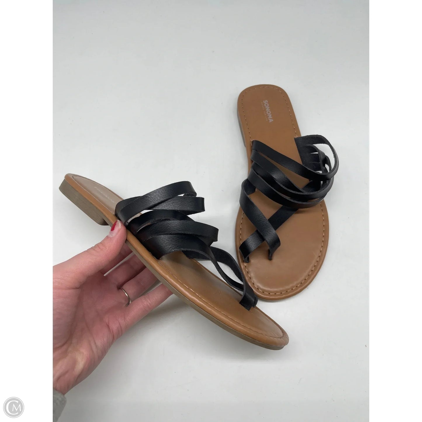 Sandals Flats By Sonoma In Black, Size: 8