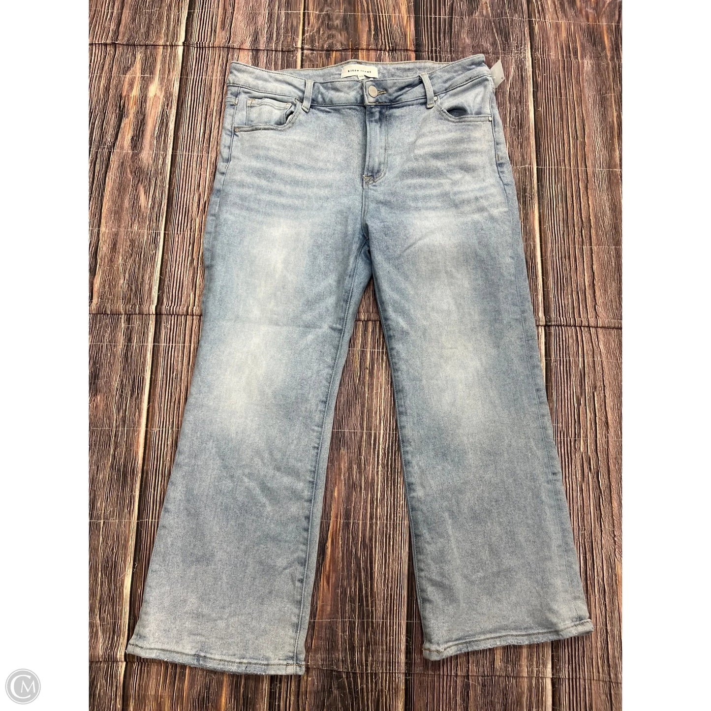 Jeans Cropped By Risen In Blue Denim, Size: 14