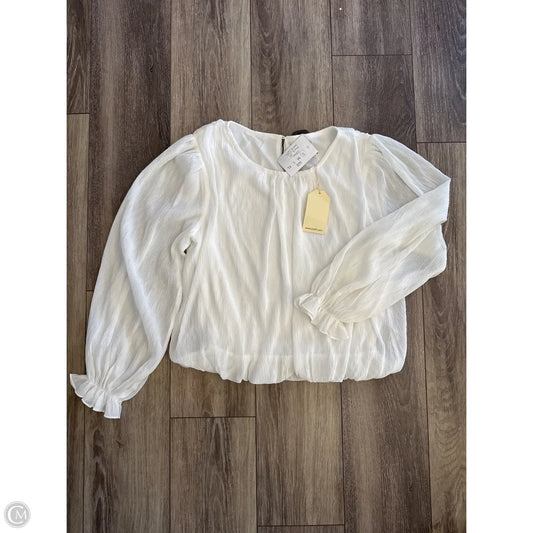 Top Long Sleeve By Jodifl In White, Size: S