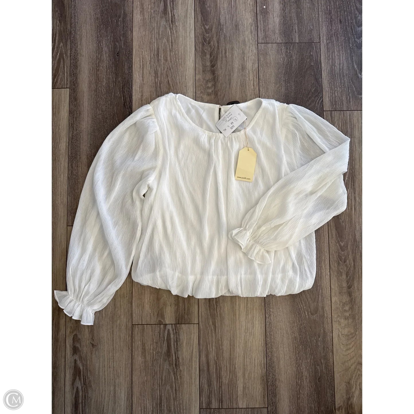 Top Long Sleeve By Jodifl In White, Size: S