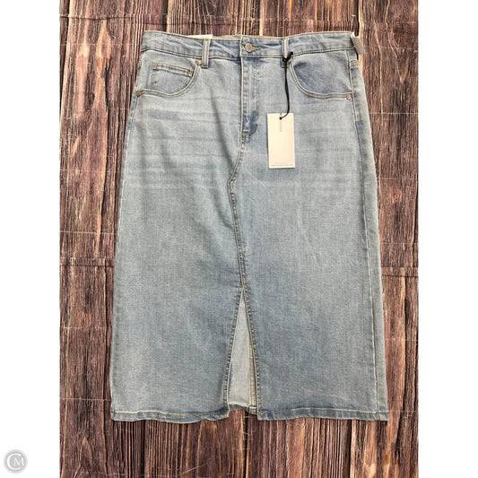 Skirt Midi By Oat In Blue Denim, Size: 10