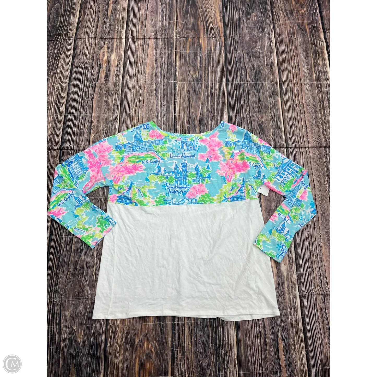 Top Long Sleeve Designer By Lilly Pulitzer In Blue, Size: L