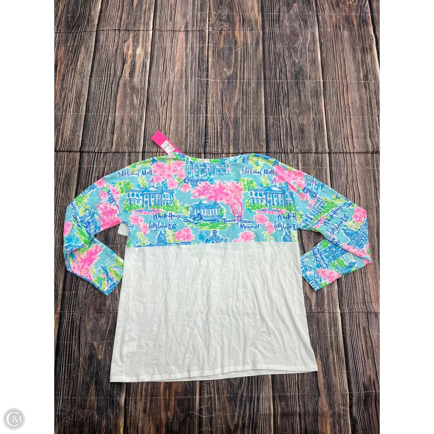 Top Long Sleeve Designer By Lilly Pulitzer In Blue, Size: L
