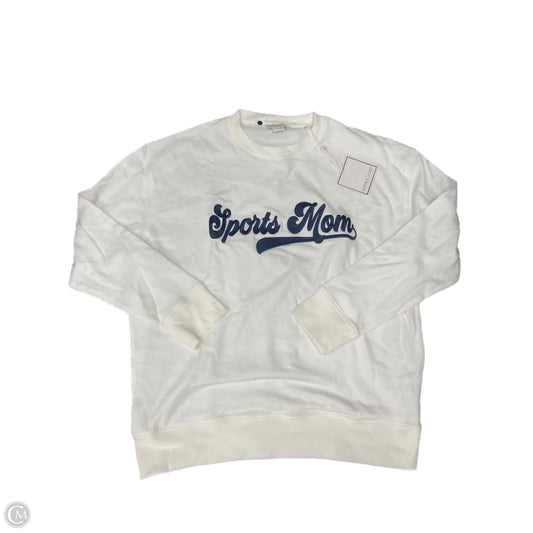 Sweatshirt Crewneck By Shiraleah In White, Size: L